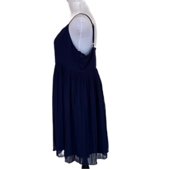 Modcloth | Spaghetti Straps | Navy | Micro Pleated | SZ XL - Picture 7 of 14